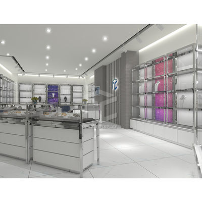 3D Design ODM Jewelry Shop Furniture Showroom Jewellery Vitrine Powder Coated