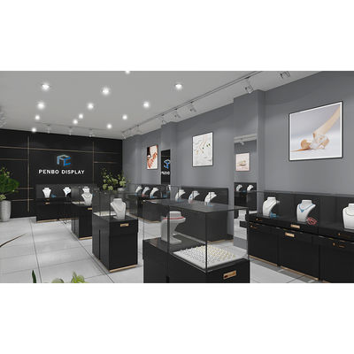 Display Showcase For Jewelry Shop Furniture MDF 20mm Thick Monomer Design