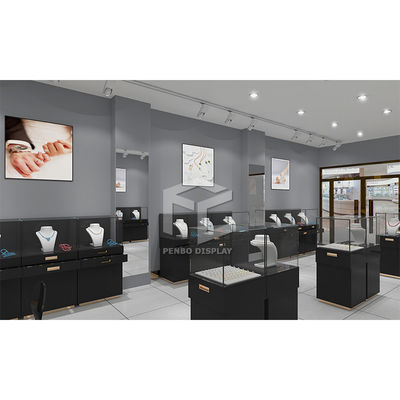 Display Showcase For Jewelry Shop Furniture MDF 20mm Thick Monomer Design
