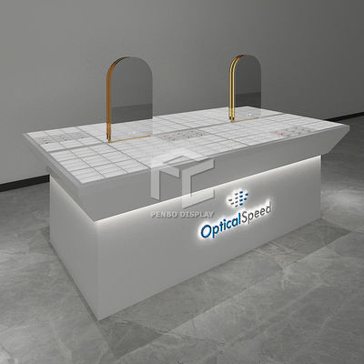 MDF Optical Shop Display Cabinets 3D Metal Optical Display Showcase For Eyewear