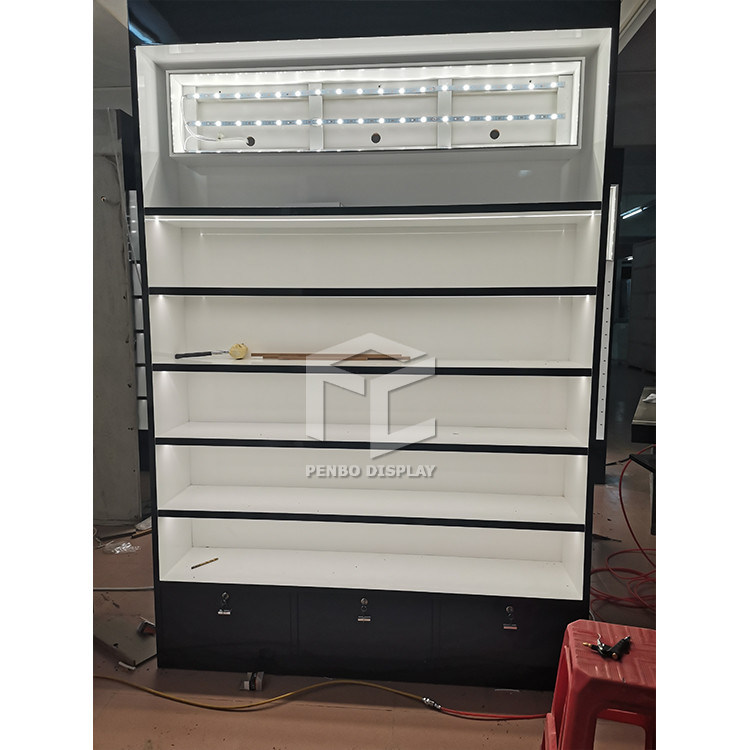 Power Saving T5 LED Skincare Display Shelves For Shop 5mm Thick MDF