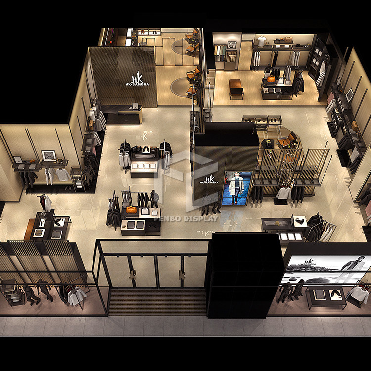 Ecological Garment Store Furniture 3mm Thick MDF Simple Style